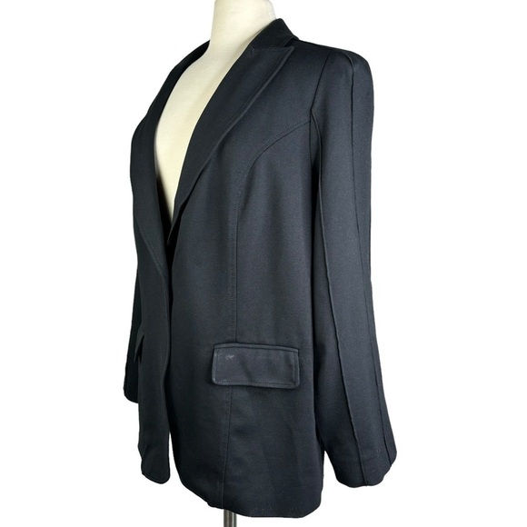 Lane Bryant Black Lined Career Casual Blazer One Button Front Close Mode… - Picture 5 of 13